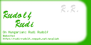 rudolf rudi business card